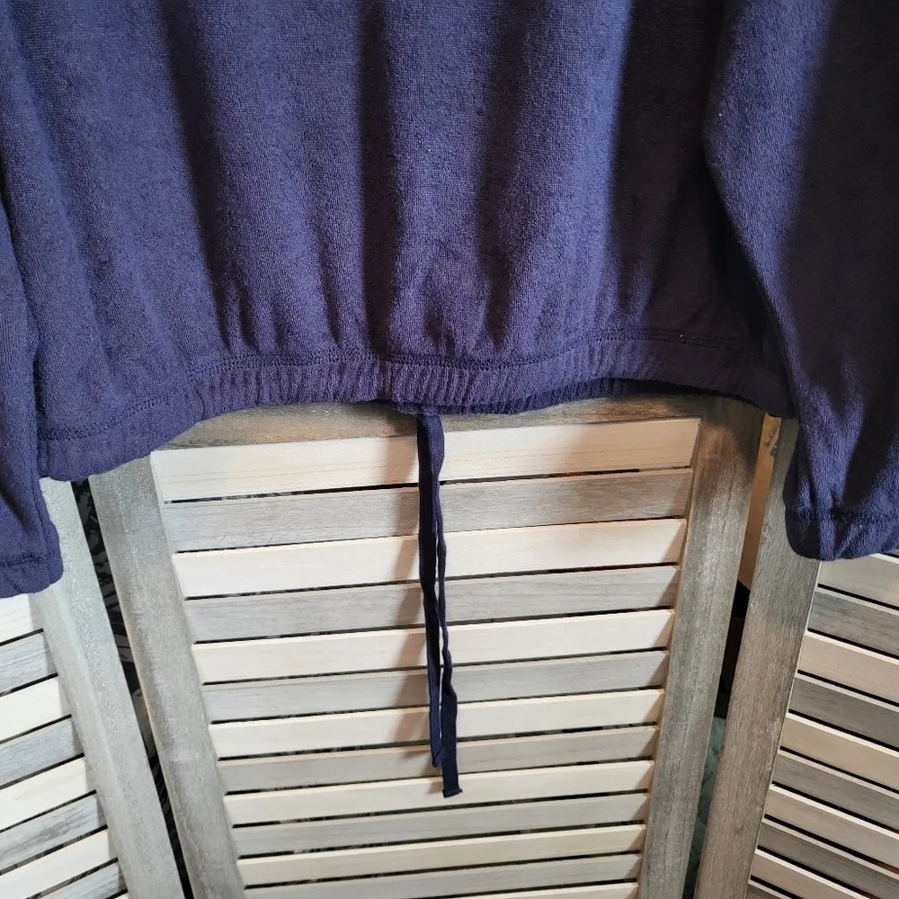 Women's Plus Size Long Sleeve Terry Hooded Shirt | Ava & Viv | 2X - Picture 4 of 14